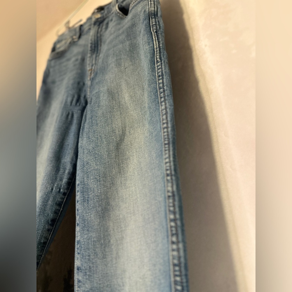 7 FOR ALL MANKIND Alexa Cropped High Waisted Straight Leg Vintage Wash Womens 28 - Picture 2 of 15